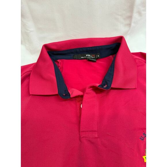 Men's Ralph Lauren Sport Golf Polo Dark Pink 2013 US Open Sz:XL - Picture 7 of 8